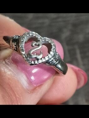 Open Hearts Jane Seymour Black & White Diamond Accent Promise Ring